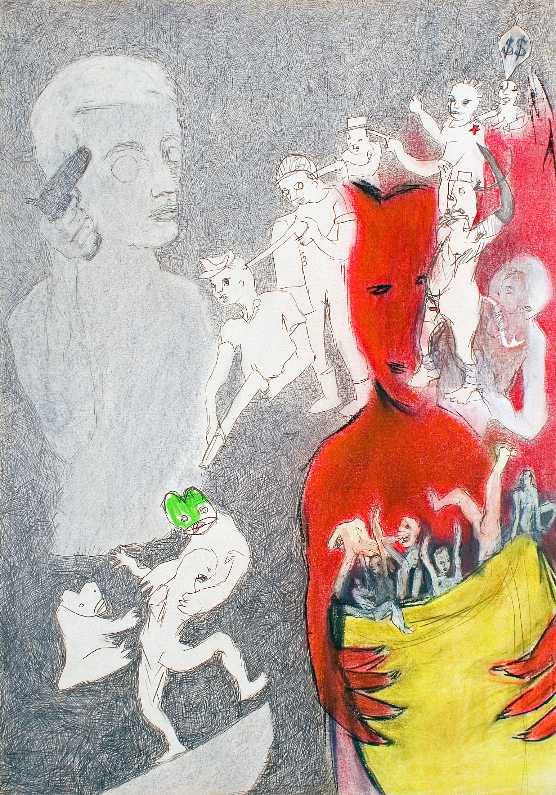 Isabel De Obaldía / La Balanza (1988) - Dibujo (mixto)